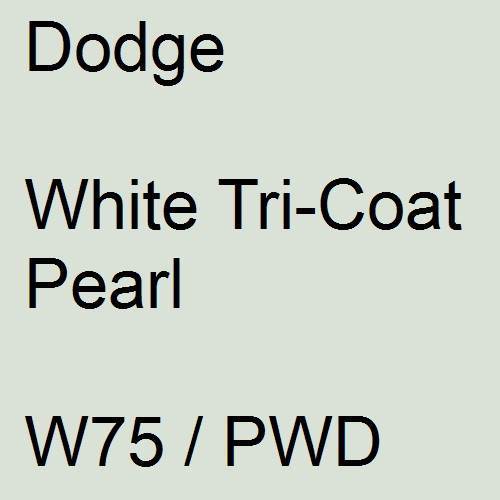 Dodge, White Tricoat Pearl, W75 / PWD.